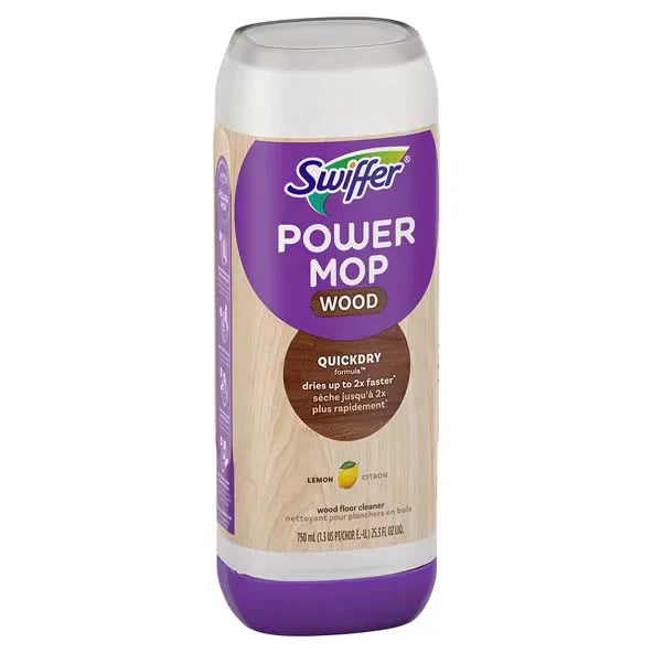 Swiffer® PowerMop Wood QuickDry Floor Cleaning Solution with Lemon Scent